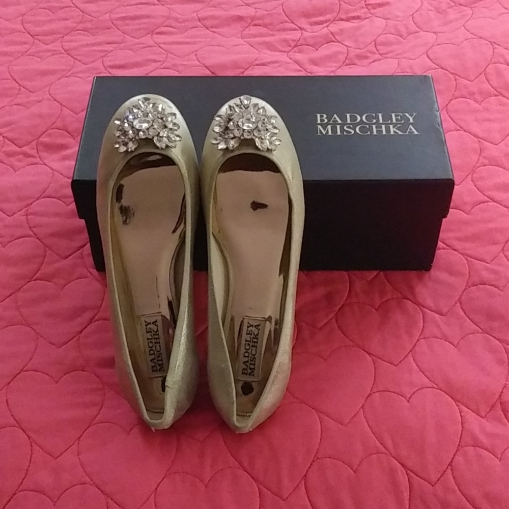 Badgley Mischka Bianca Embellished Flat